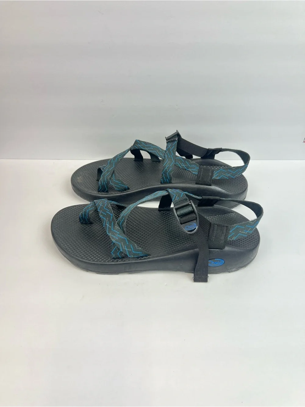 Chaco Men's Z/2 Classic Sandals with Toe Loop Black and Blue Size 13